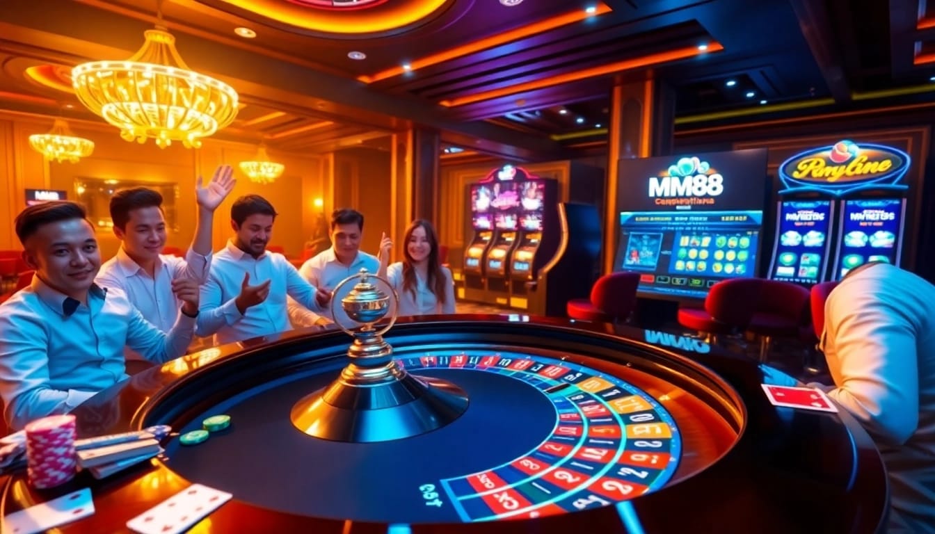 Experience the thrill of MM88 with exciting games and vibrant casino visuals.