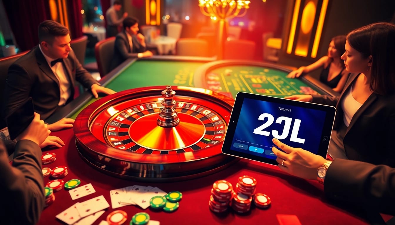 Enjoy a thrilling game at 22JL casino featuring a vibrant roulette table and sleek online interface.