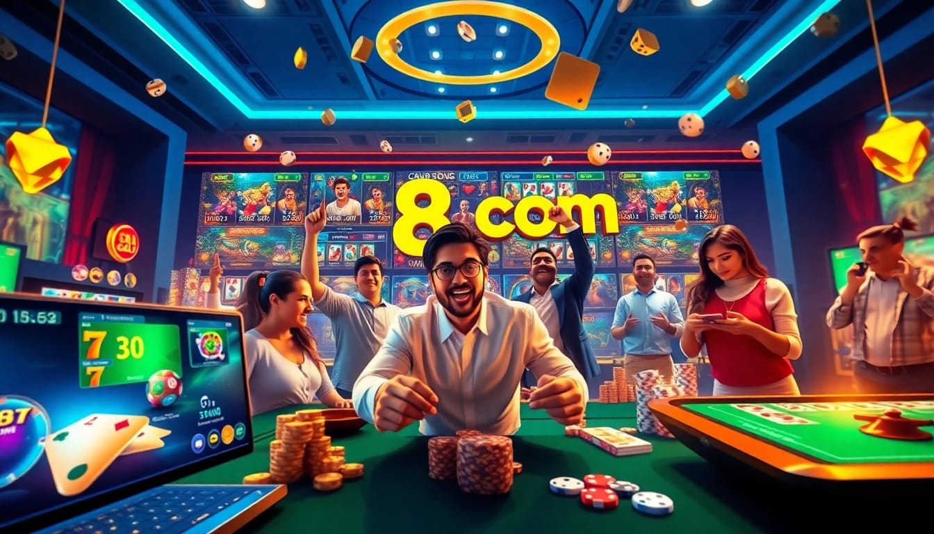 Experience the thrilling world of online gambling at 8scom, featuring vibrant casino games and exciting wins.