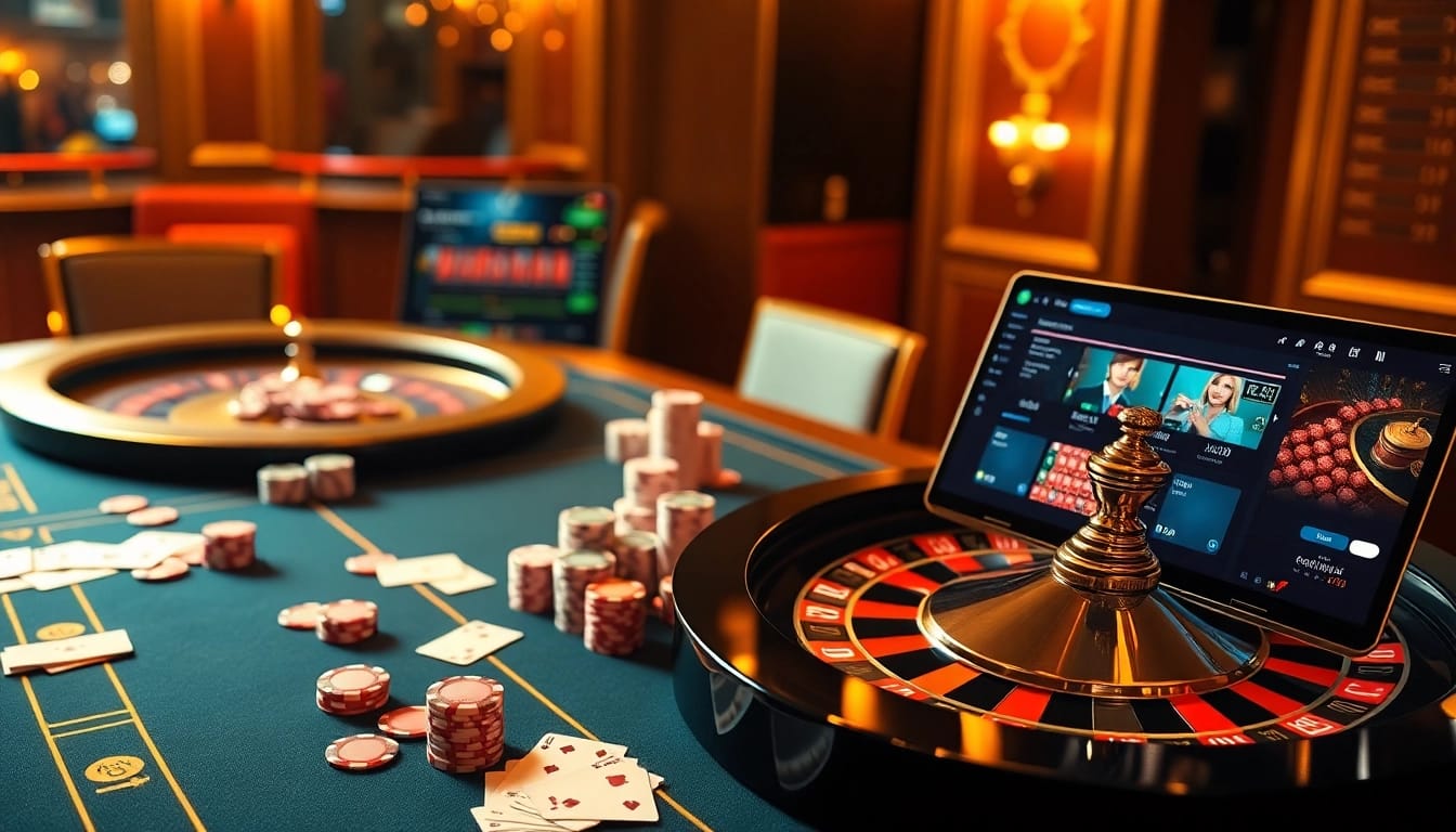 Betting excitement at https://rr88sn.com/ with vibrant casino visuals of poker and roulette.