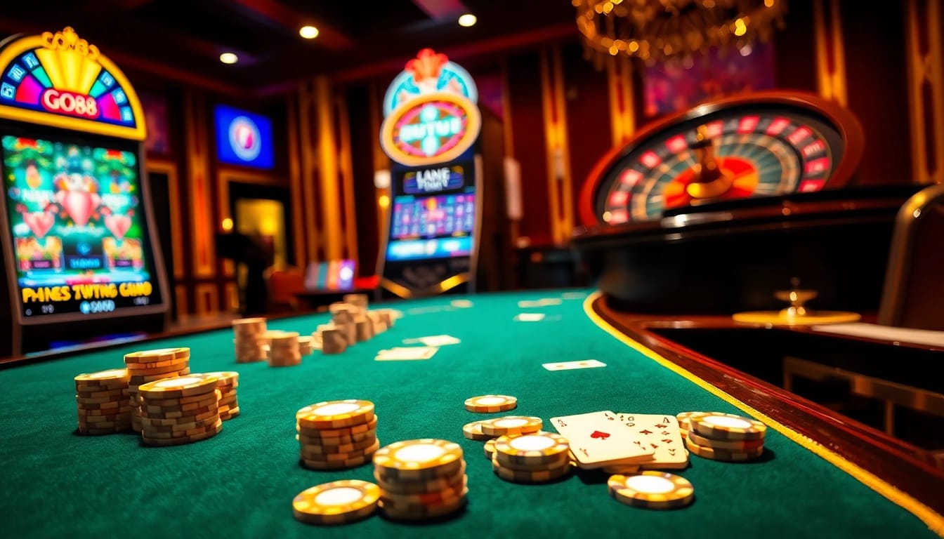 Experience thrilling gameplay at the Go88 casino with vibrant tables and stunning slots.