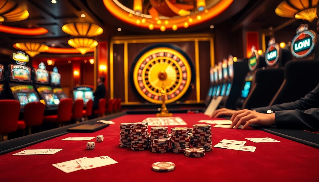 Experience the thrill of the game at kingarthurcafe.com/menu with a luxurious poker scene featuring chips and cards.