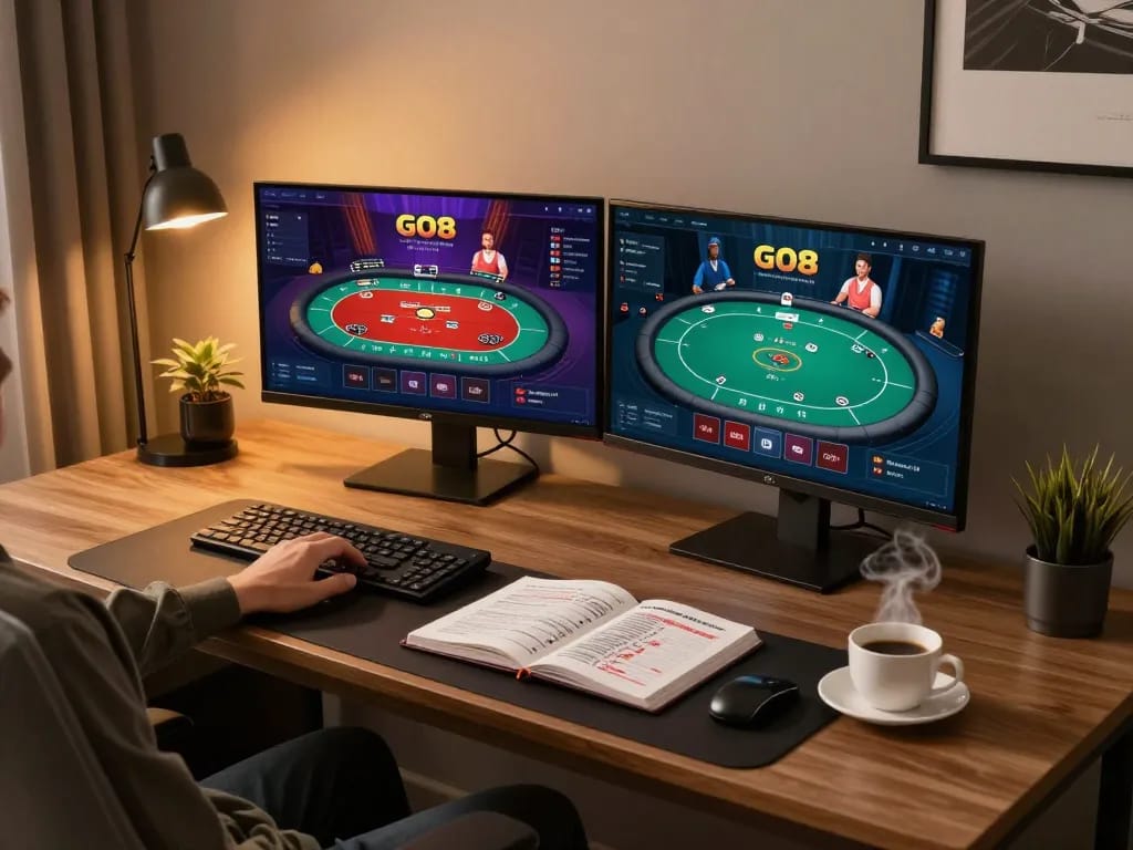Engaging audience with go8 đăng nhập at a modern online gaming setup for strategic gameplay.