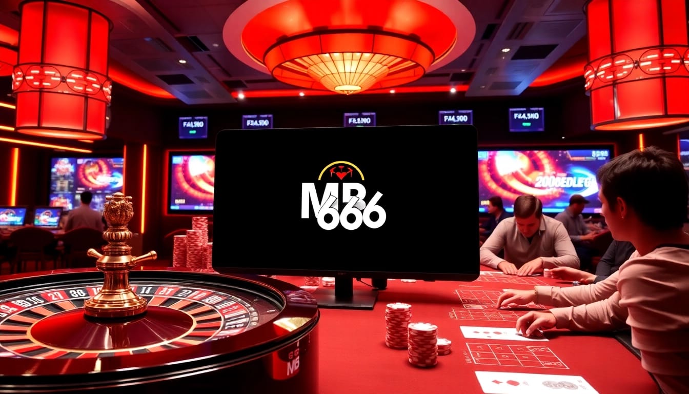 Experience the excitement of gambling with MB66 in a luxury casino atmosphere.