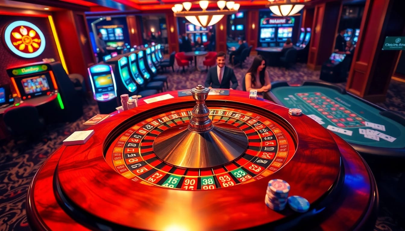 Exciting casino experience showcasing https://xx88casino.com with roulette, chips, and vibrant gaming elements.
