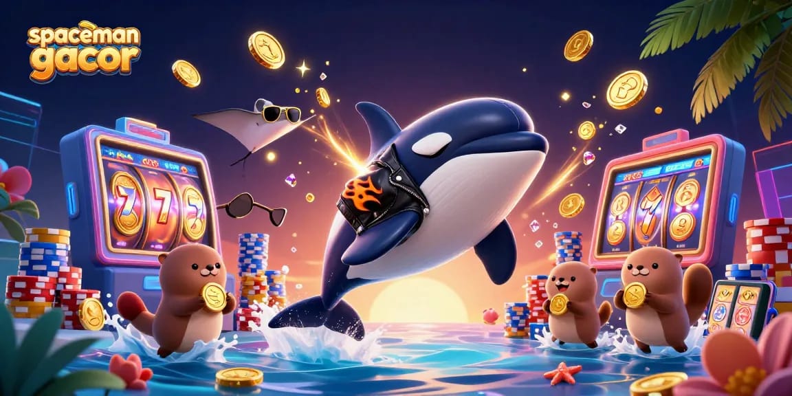 Engage with spaceman gacor for thrilling slot machine action with vibrant 3D characters and gold coins.
