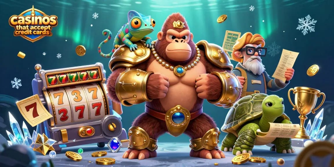 Experience rewards at casinos that accept credit cards with vibrant gaming elements and engaging characters.