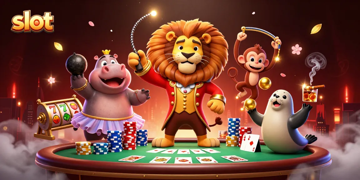 Experience thrilling slot games with exciting action featuring a colorful casino scene