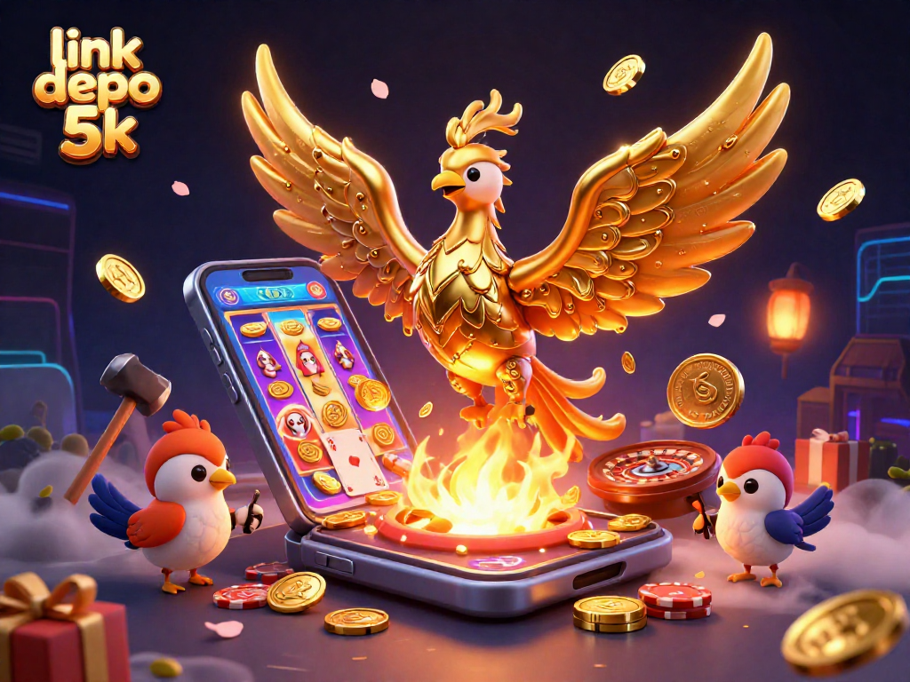 Experience the vibrant gaming scene with link depo 5k, where golden coins and colorful slot games come alive.