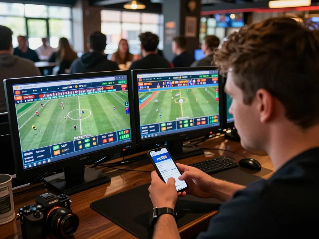 net88 sports betting excitement with user engaged in mobile app betting