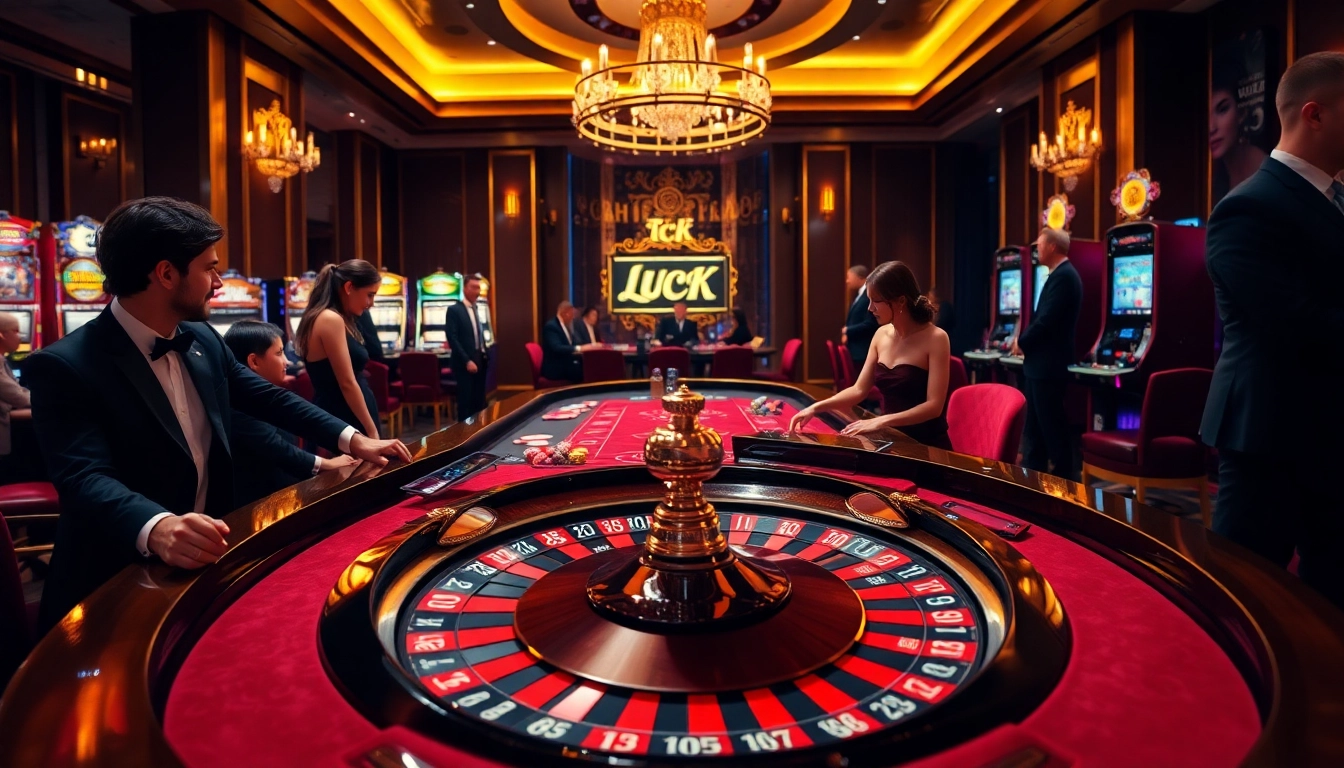 Experience the thrill of luck 8 at a luxurious casino with engaging players and lively games.