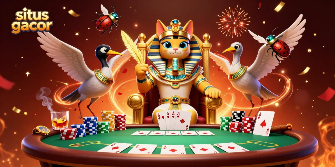 Engage in excitement with situs gacor's vibrant 3D casino illustration featuring poker dynamic elements.