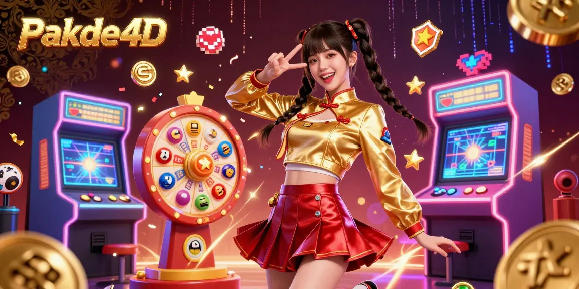 Experience thrilling wins with Pakde4D's vibrant digital lottery scene and energetic characters.