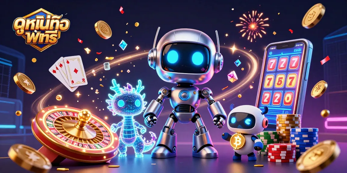 Engaging illustration showcasing ดูหนังออนไลน์ฟรี, featuring a vibrant scene with characters and casino elements.