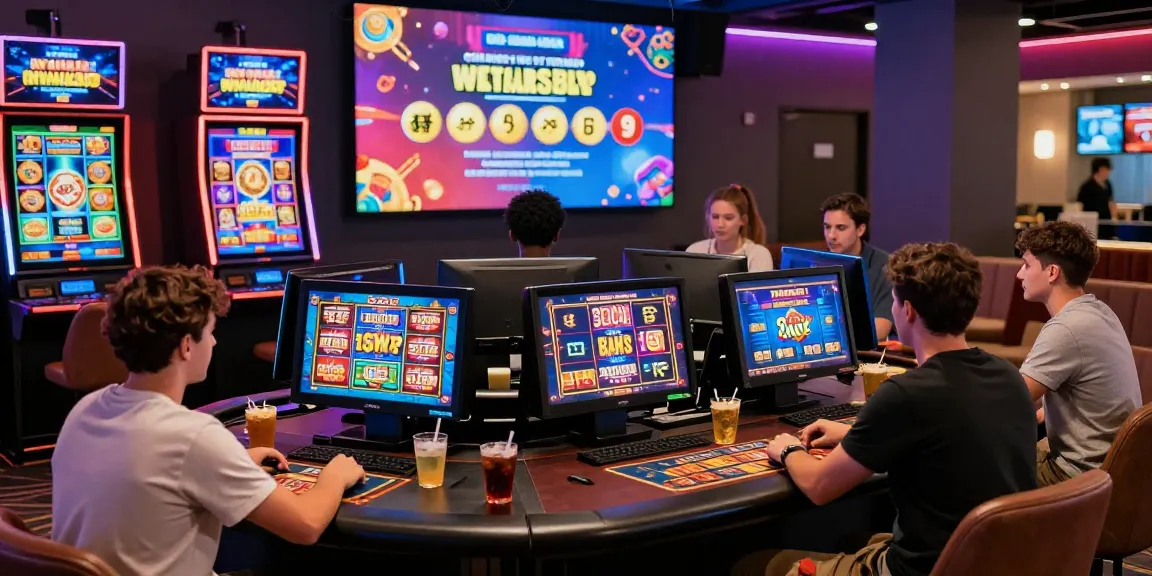 Enthusiastic players enjoying games at online casinos that accept credit cards, showcasing vibrant promotions and comfortable lounge setting.