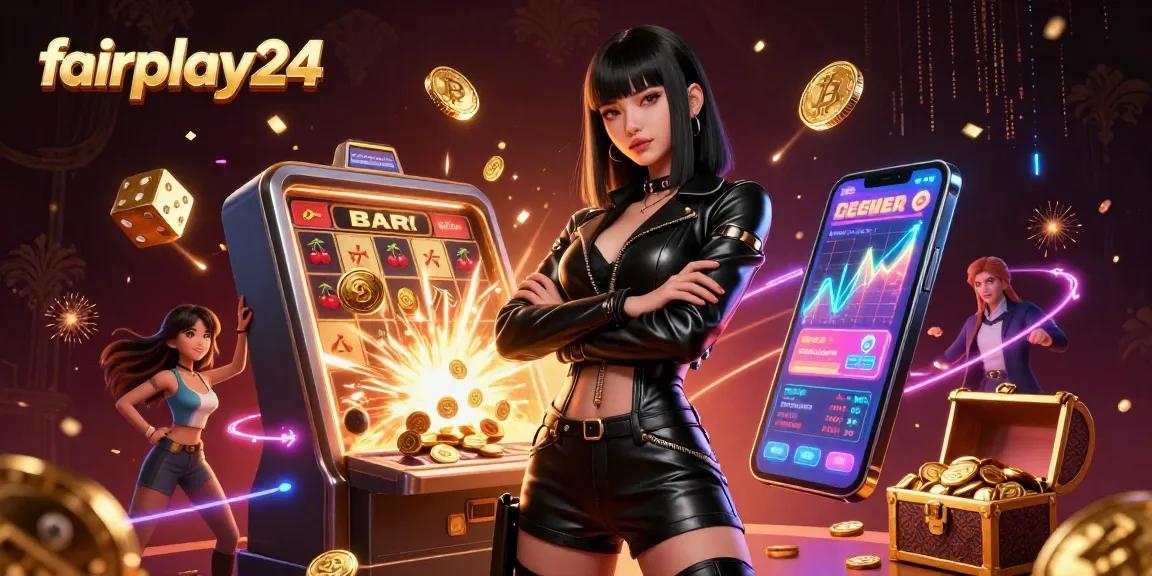 Bet confidently with fairplay24 while experiencing thrilling casino action in a dynamic 3D illustration.