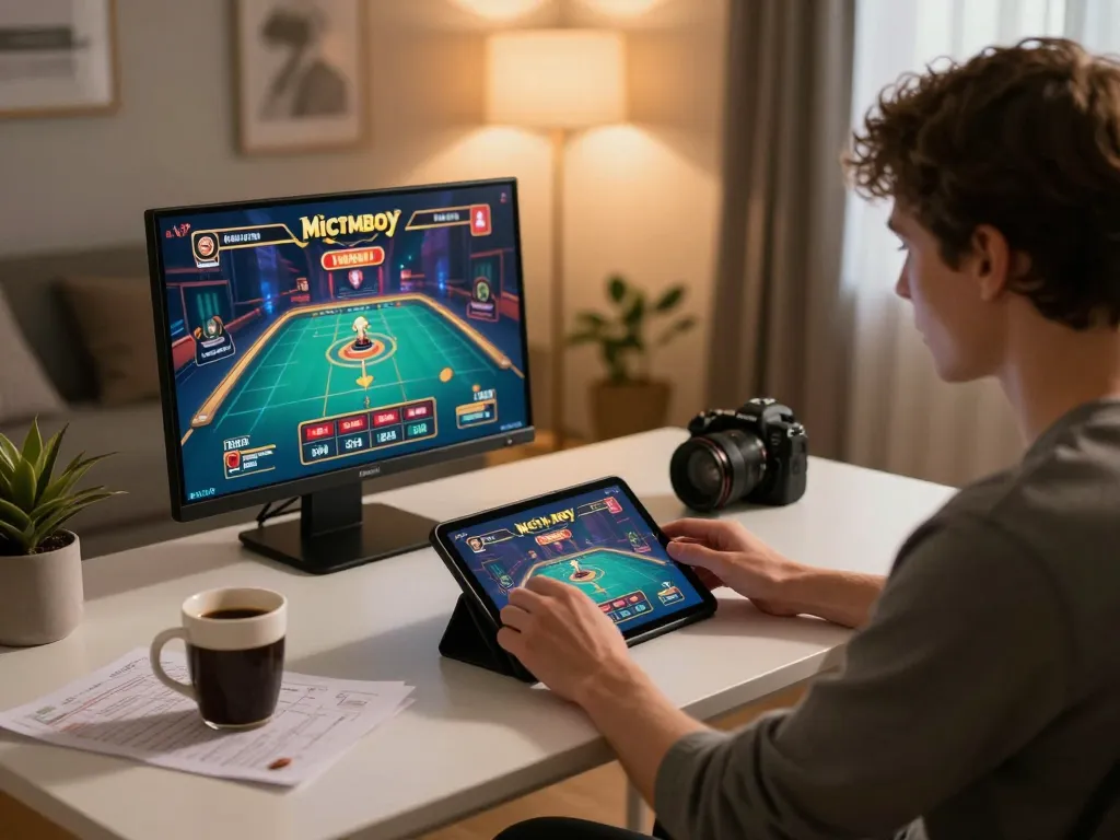 Person enjoying online gaming at home, engaging with casinos not on gamstop for a fun experience.