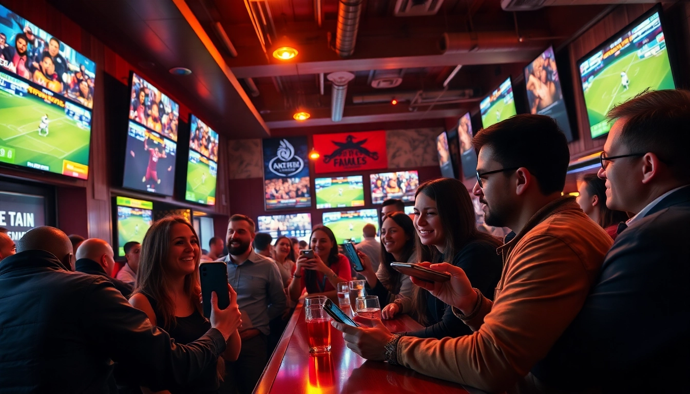 Experience the excitement of Sports Betting in a vibrant sports bar environment.