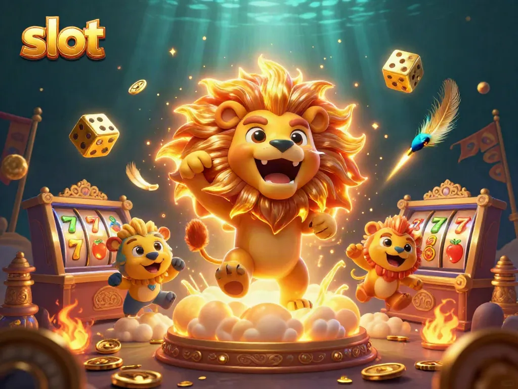Slot menggairahkan dengan simbol buah dan 7 keberuntungan yang menyala di permainan kasino