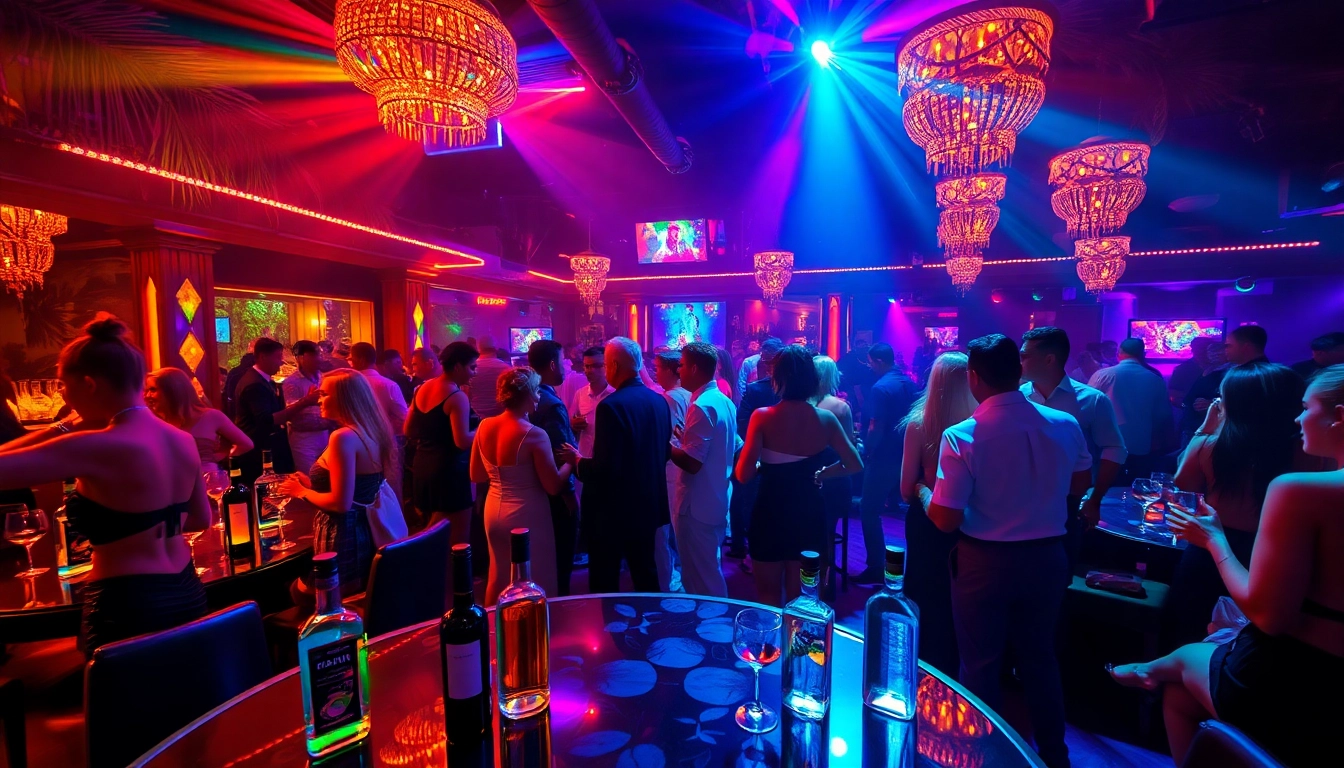 Exciting nightlife at Night club sxm with dancefloor, lights, and elegant ambiance.