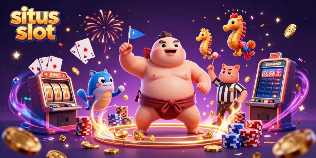 Engage with the top situs slot games in a vibrant underwater casino scene.