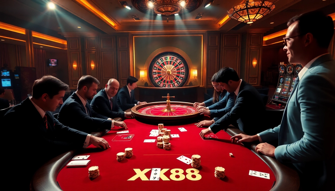 Engage in thrilling gameplay at https://xx88.now/, where a luxurious poker table awaits.
