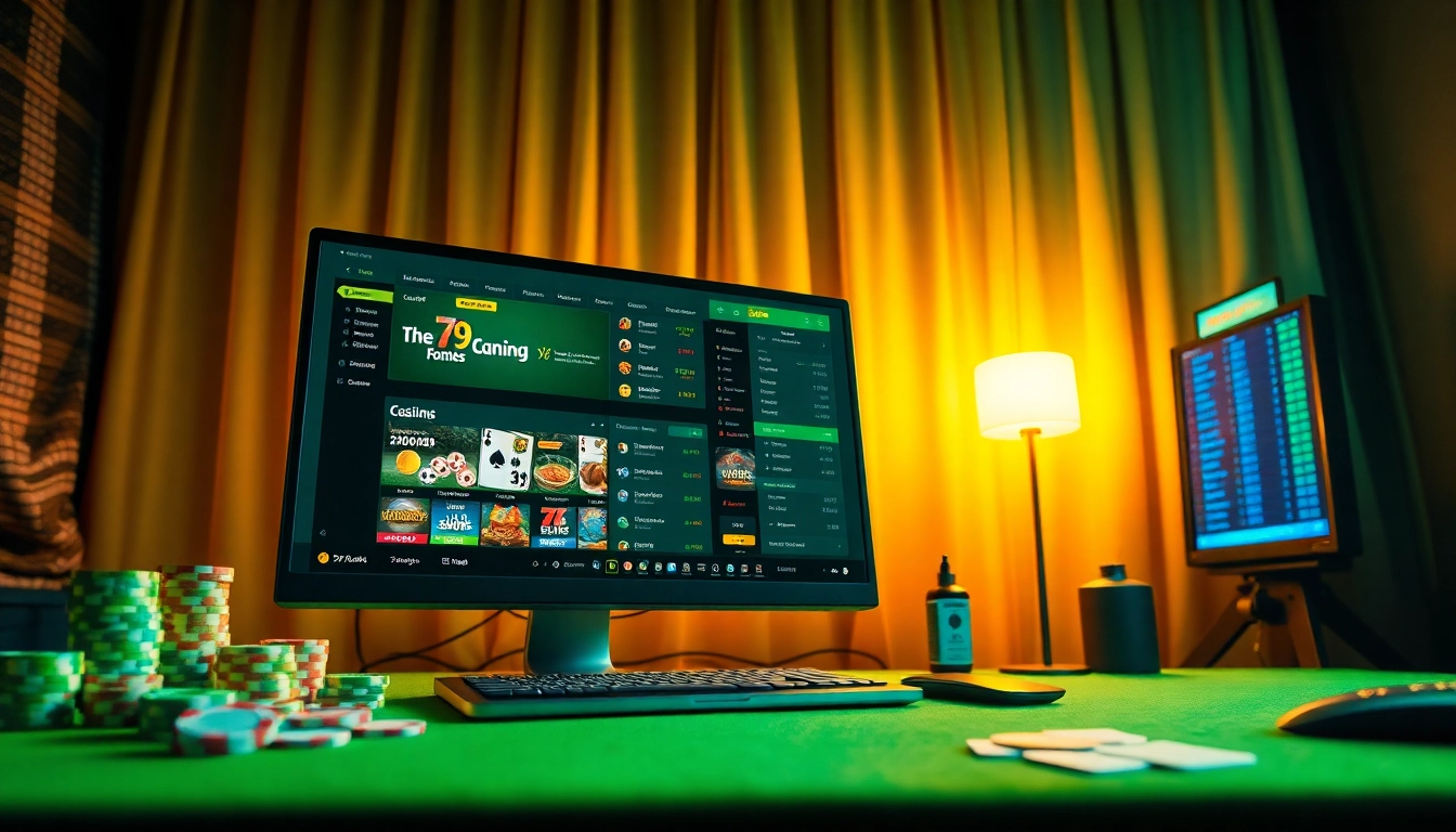 Engaging online gambling scene showcasing 79king hn platform with vibrant slots and betting options.