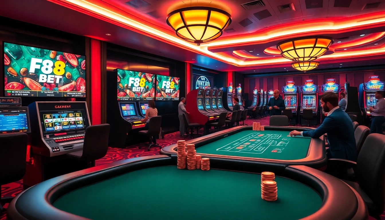 Exciting online gaming experience at F8 BET with vibrant table games and promotions.