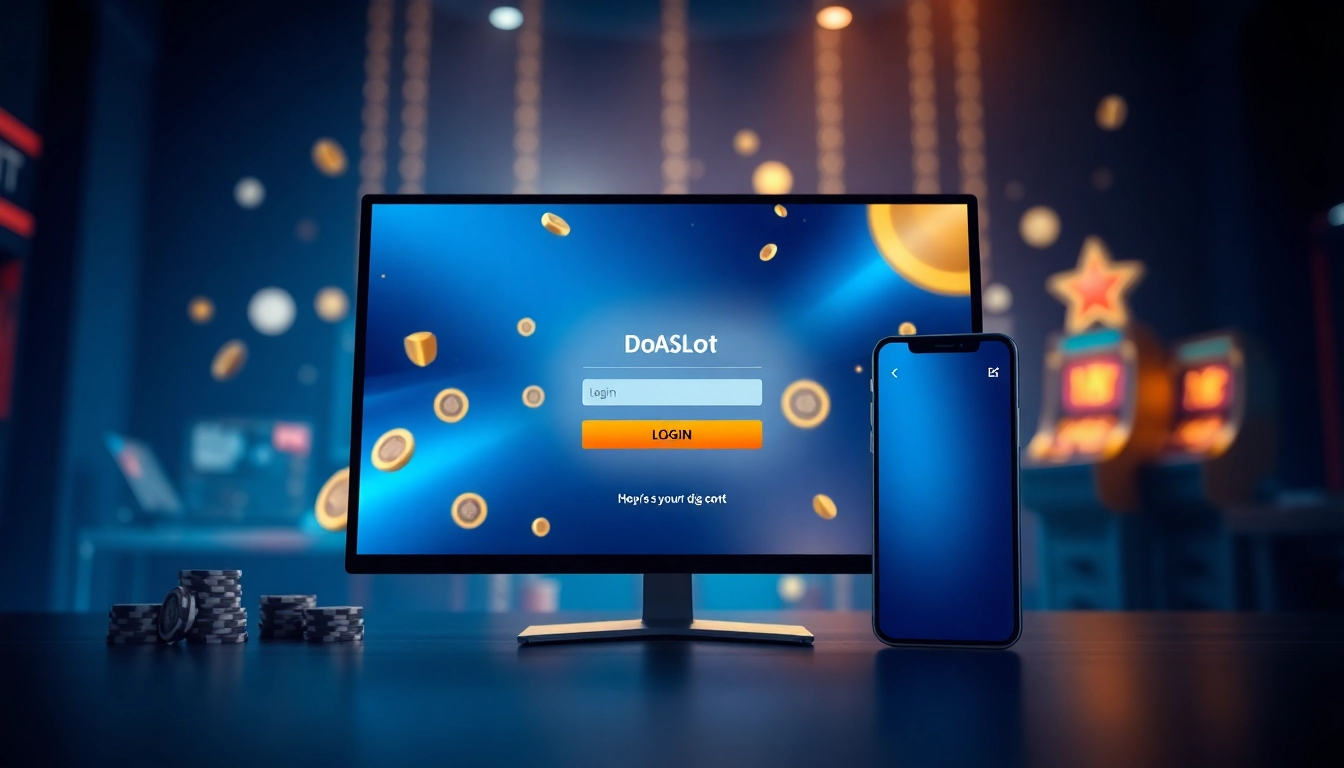 Exciting online casino interface showcasing doaslot login on modern devices.