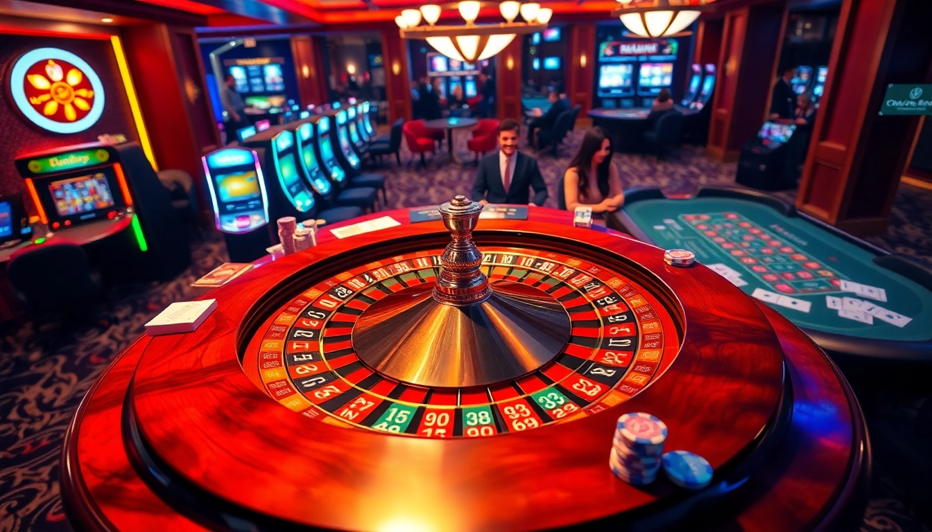 Exciting casino experience showcasing https://xx88casino.com with roulette, chips, and vibrant gaming elements.