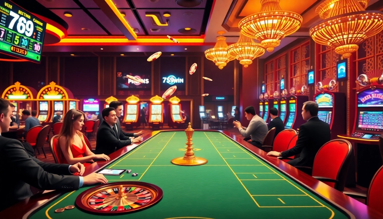 Experience the excitement of 789win com with casino games, vibrant roulette wheels, and engaging players.