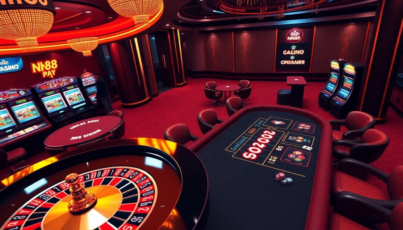 Experience thrilling play at the nh88 casino with vibrant gaming elements and luxurious ambiance.
