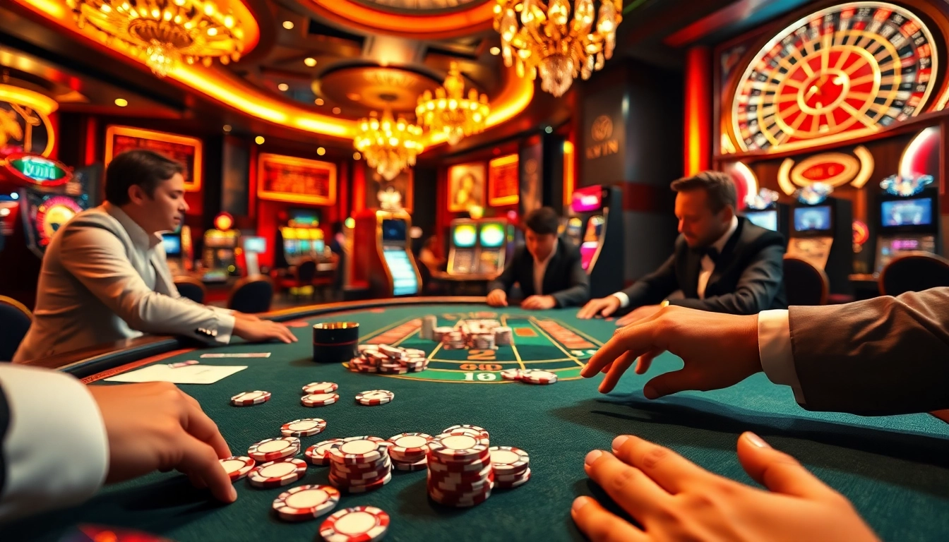 Experience the excitement of gambling at https://kkwin.diy/ with professional players in a luxurious casino setting.
