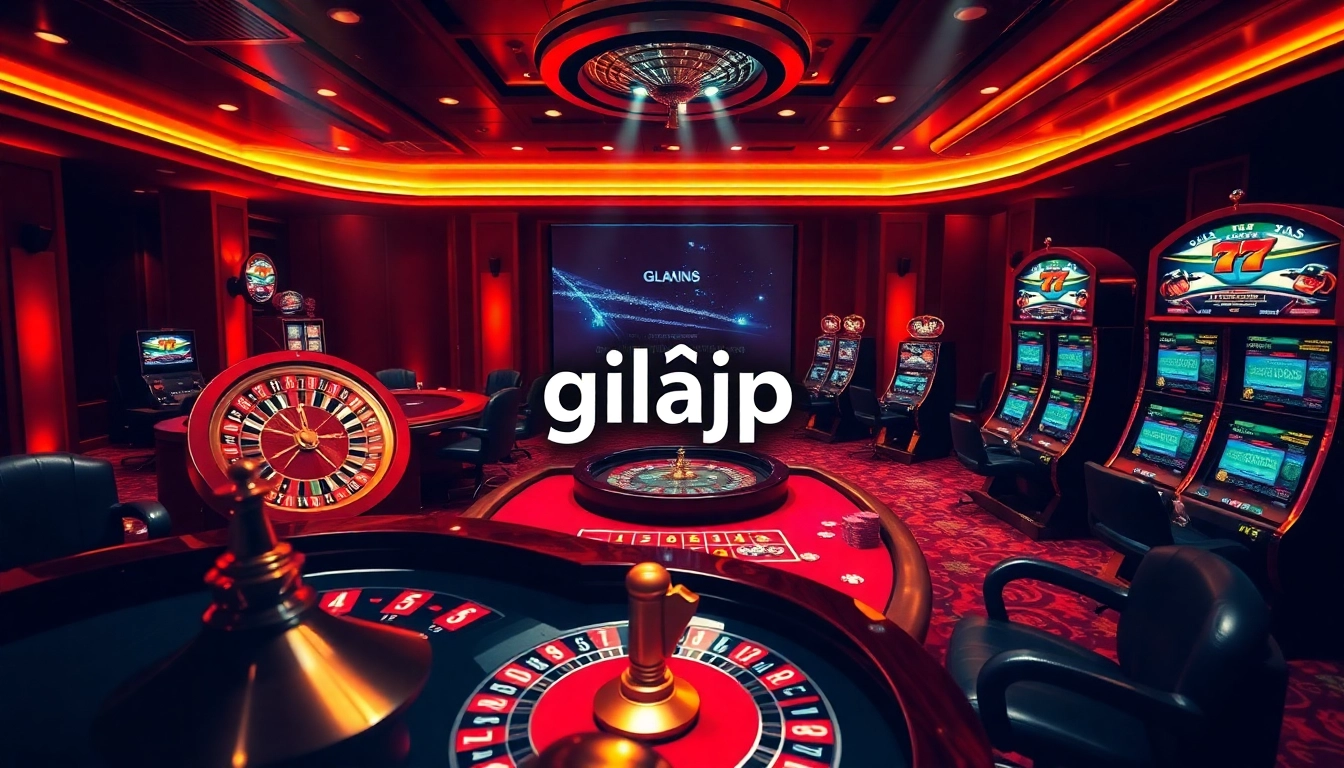 Experience the excitement of online gambling with gilajp at a luxurious casino.