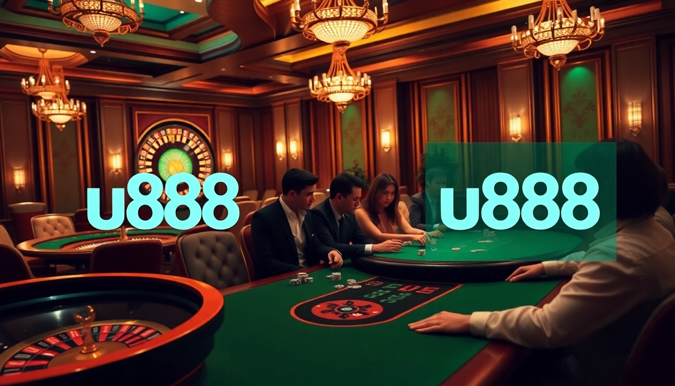 Experience the thrilling atmosphere of u888's high-stakes poker night.