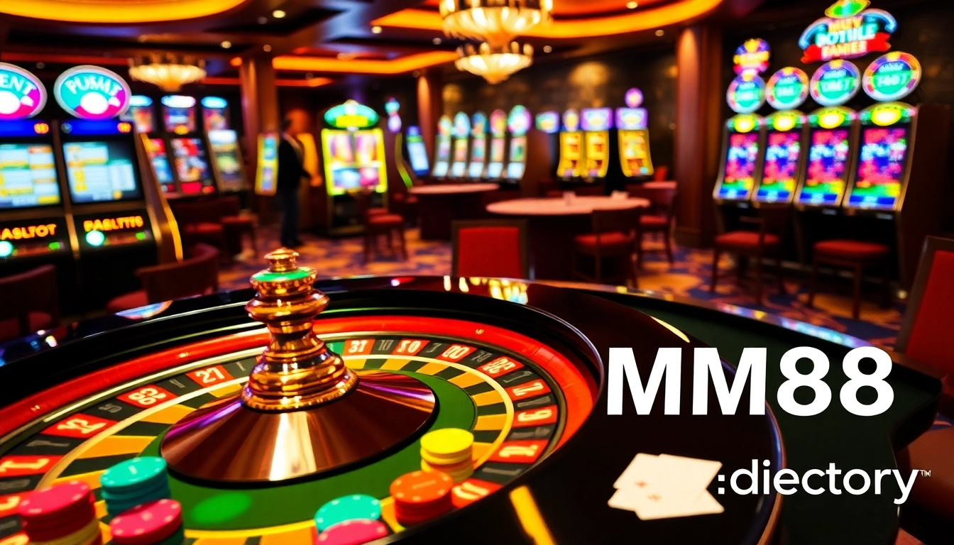 Experience excitement at https://mm88.directory/ with vibrant roulette tables and flashing slot machines.