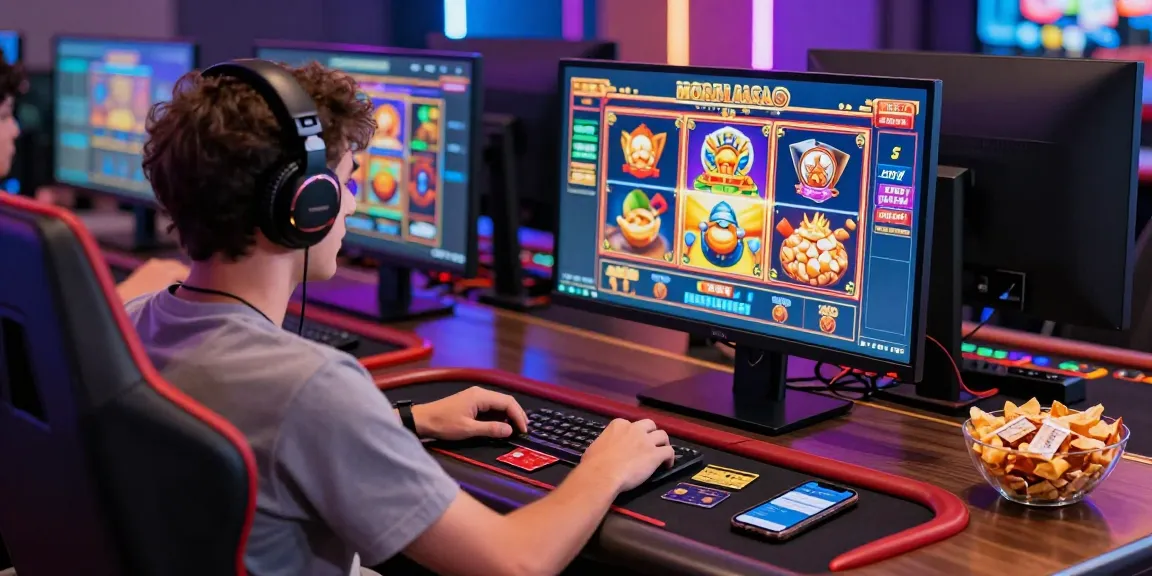 Explore gaming experiences at credit card casinos on https://eviz.org.uk, showcasing vibrant slot games and player interaction.
